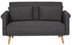 Habitat Evie 2 Seater Fabric Sofa in a Box - Charcoal| Compact Living Room Couch
