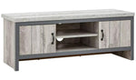 GFW Boston 2 Door TV Unit - Grey