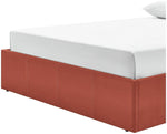 Home Luca Small Double End Lift Ottoman Bed - Orange | Space-saving ottoman bed