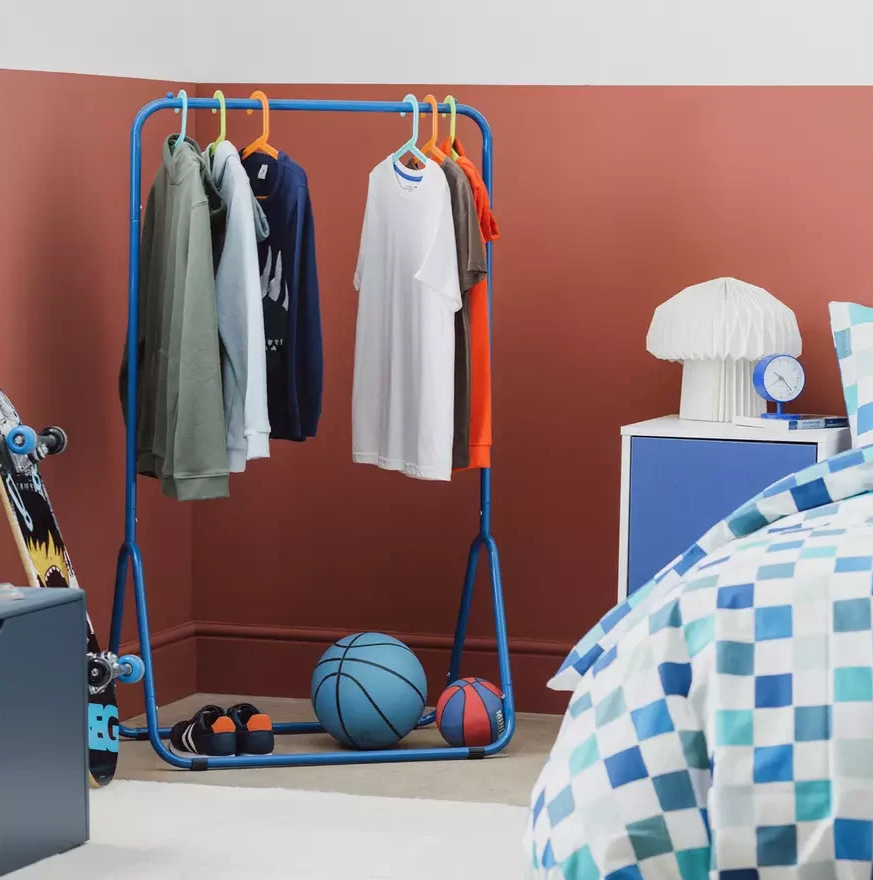 Kids Arnie Clothes Rail Blue | Children's Garment Hanging Rail Bedroom Furniture