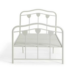 Hearts Single Metal Bed Frame - White ( B Grade 21231 )