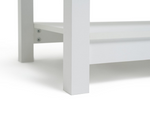 Home Malibu Coffee Table - White | Rectangular Living Room Table Storage Shelf