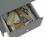 Home Malibu 3 Drawer Office Desk - Grey | Compact Desk for Work or Home Office