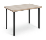 Habitat Zayn Wood Effect Dining Table & 4 Black Chairs | Modern Kitchen Dining