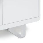 Sleigh 2 Door Sideboard - White Gloss | White Gloss Furniture for Living Room