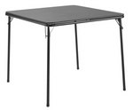 Quin Folding Black Dining Table & 4 Black Chairs