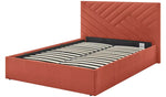 Home Luca Double End Lift Ottoman Bed - Orange | Storage Bed Frame Bedroom