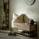 Loft Living Shoe Storage Bench Oak | Entryway Organizer Seat Shelf and Storage