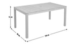 Luana Rectangular Garden Table Light Wood | Outdoor Patio Dining Table