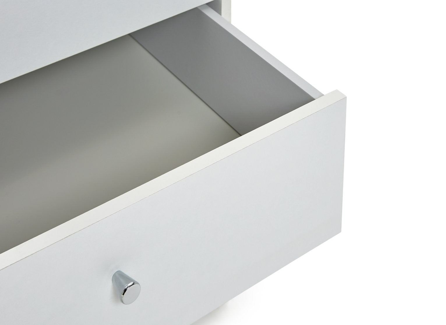 Home Malibu 3 Door 4 Drawer Mirror Wardrobe - White ( B Grade )