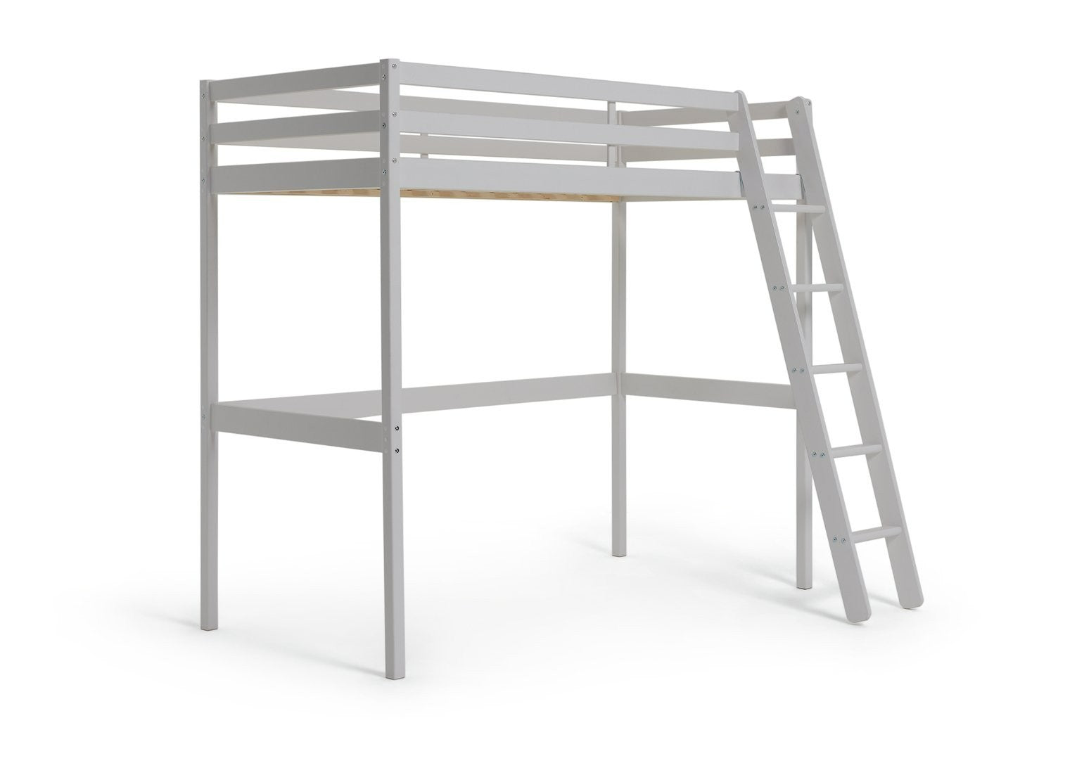 Kaycie High Sleeper Bed Single Bed Frame - White | Space Saving Design