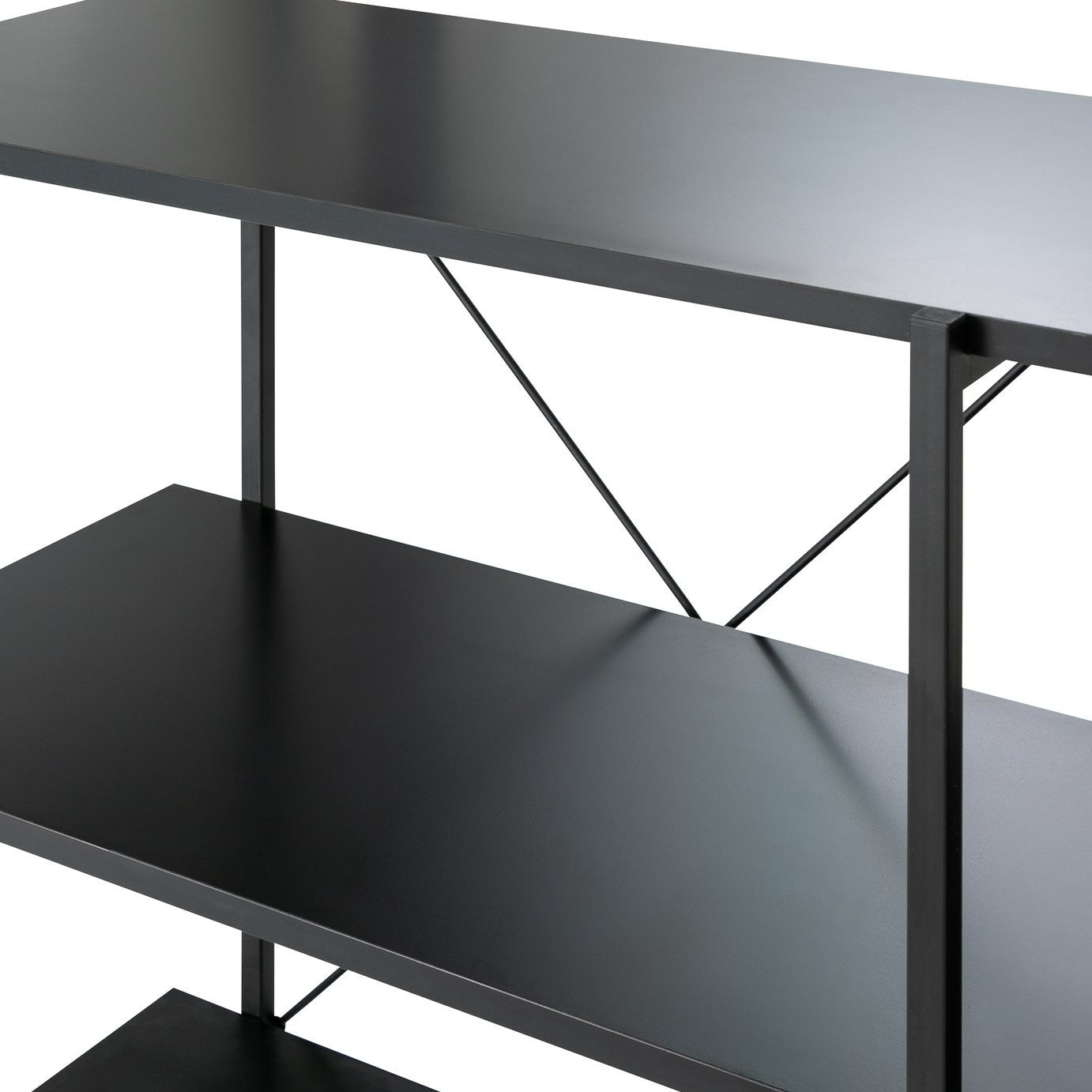 Huckley Industrial Shelving Unit – Black | Organized Living Space