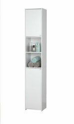 Home Prime Tallboy - White | Tall Storage Cabinet for Bathroom Bedroom Organizer