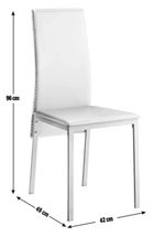 Lido Glass Dining Table 4 Chairs in Black 120cm For Kitchen or Living Room
