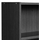 Maine Deep 6 Shelf Bookcase - Shelving Storage Unit Display Cabinet - Black