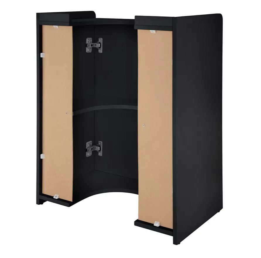 Prime Under Sink Unit Black | Bathroom Under Sink Storage Cabinet Furniture