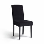 Home Midback Pair of Velvet Dining Chair - Black | Elegant Kitchen Accent