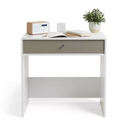 Compact Laptop Desk - White Grey Gloss Front