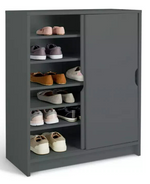 Chloe 2 Door Shoe Storage Cabinet - Grey ( B Grade )