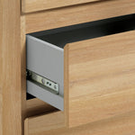 Home Jenson 3 Door 4 Drawer Mirror Wardrobe - New Oak | Organized Living Space