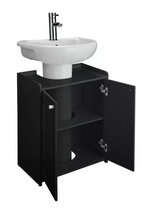 Prime Under Sink Unit Black | Bathroom Under Sink Storage Cabinet Furniture
