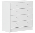 Malibu 4 Drawer Wide Chest - White