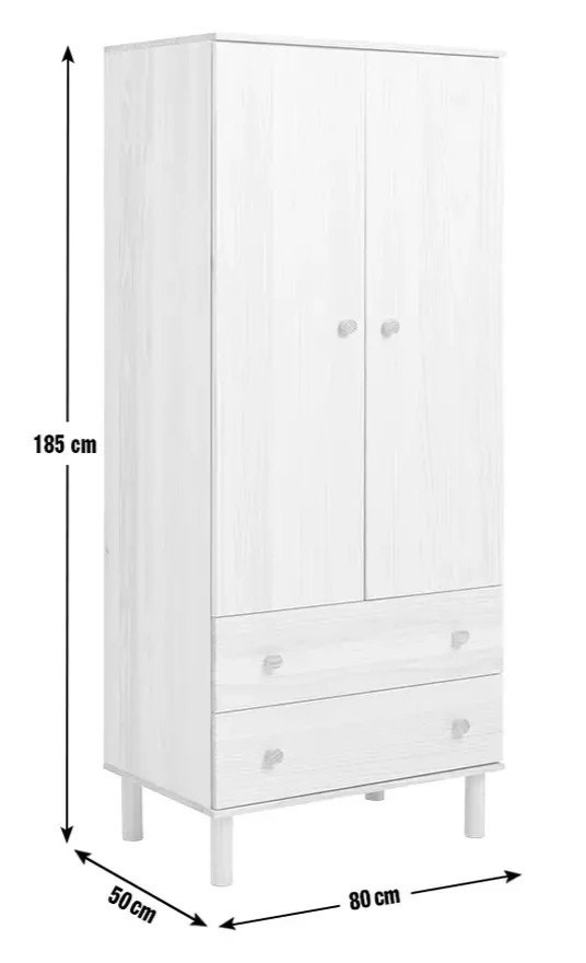 Habitat Akio 2 Door 2 Drawer Wardrobe - Pine ( B Grade )