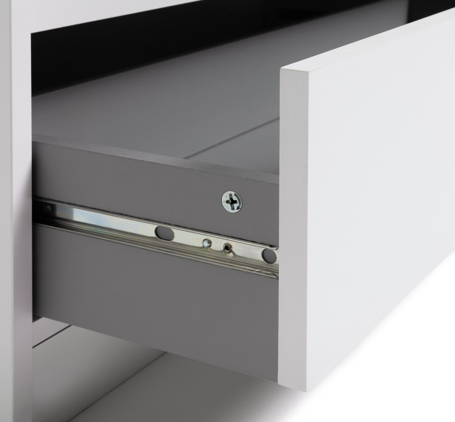 Compton 2 Drawer Bookcase - White | Space Saving Display Solution