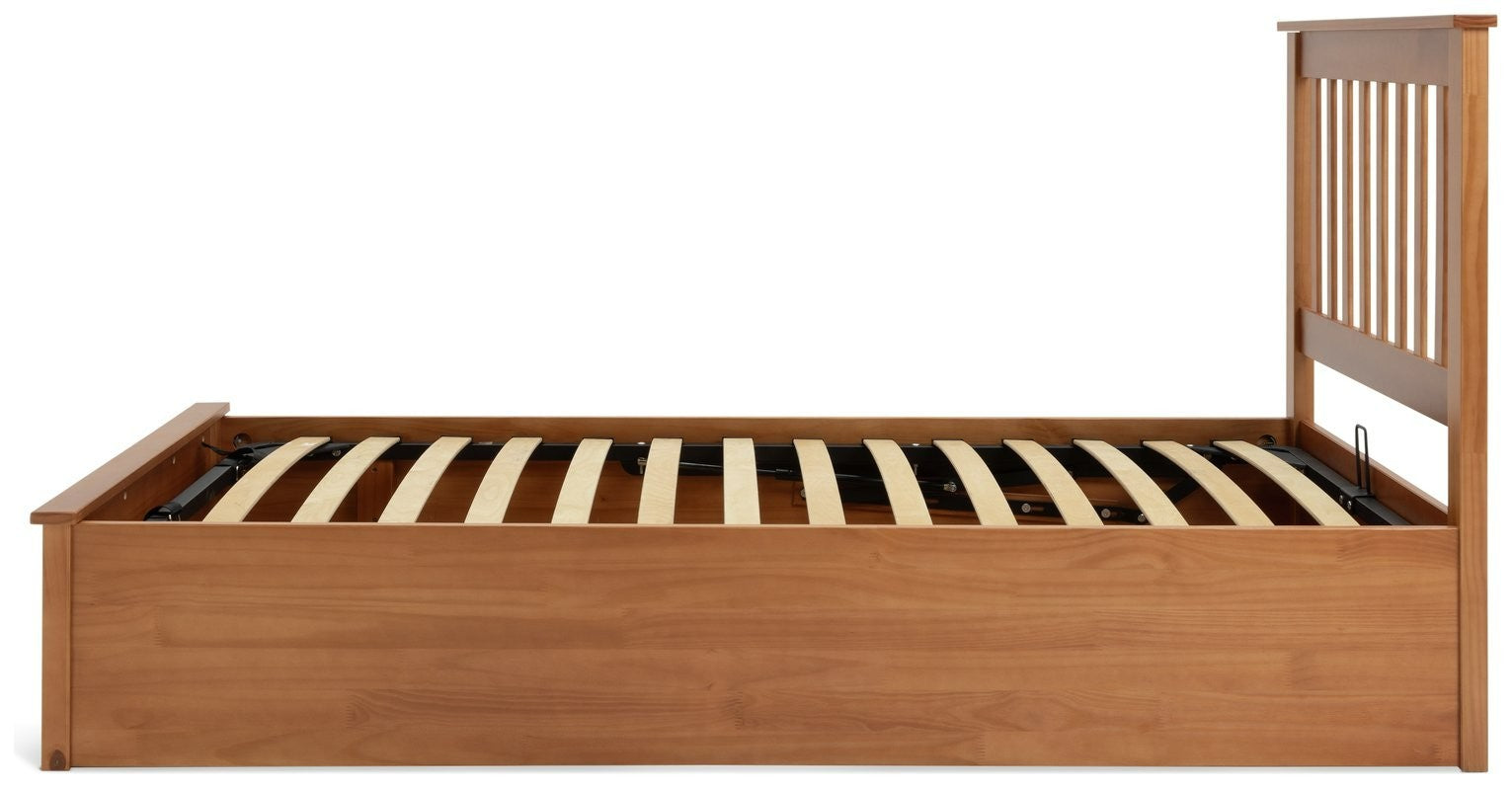 Aspley Single Wooden End Lift Ottoman - Oak Stain | Modern Bedroom Upgrade