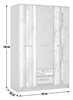 Nubi 3 Door 2 Drawer Wardrobe | Organized Living Space