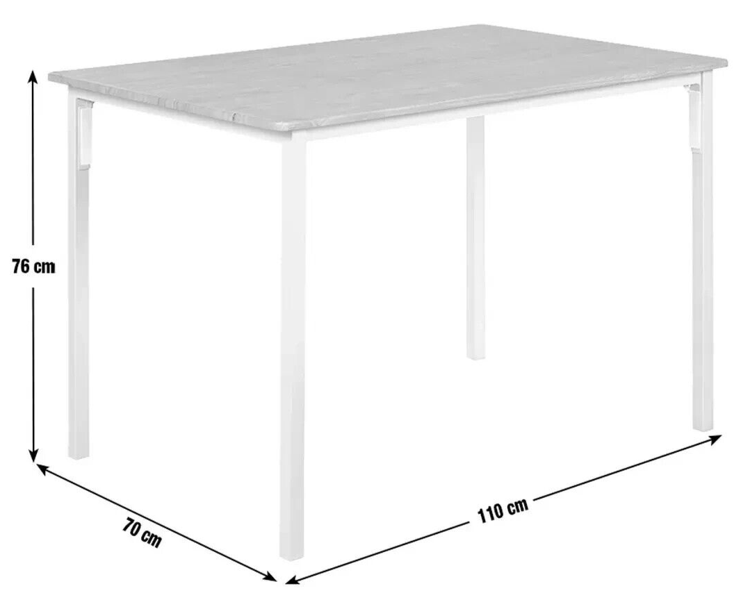 Bolitzo 4 Seater Dining Table - White