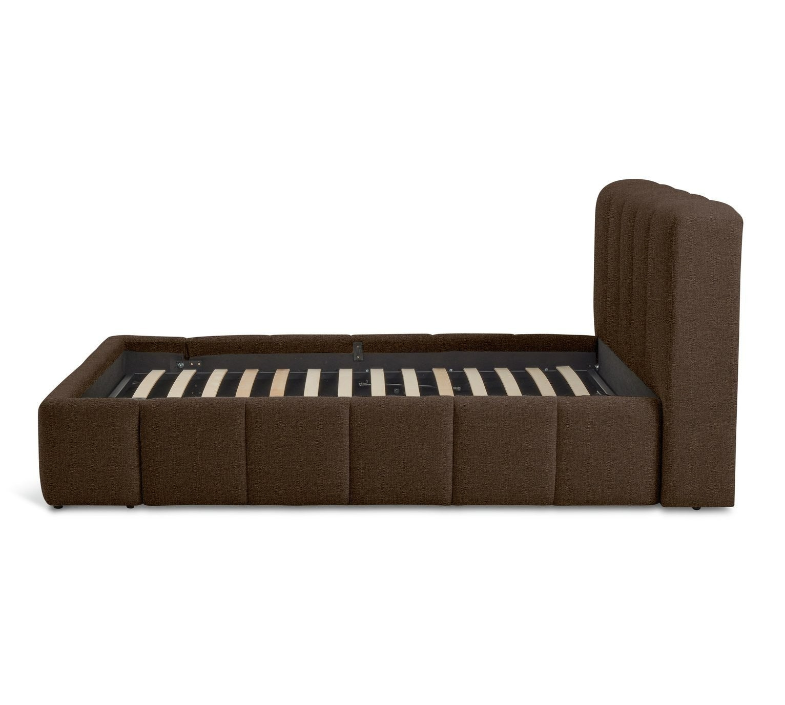 Malone Double End Lift Ottoman Bed - Brown | Magnificent Sleep Solution