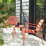 Annika 2 Seater Metal Garden Bistro Set - Red