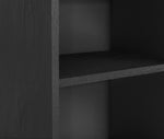 Maine Narrow 6 Shelf Bookcase - Shelving Storage Unit Display Cabinet - Black