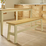 Chicago Solid Wood XL Dining Bench - Cream | Modern Kitchen Furniture