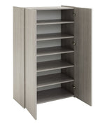 Seville 2 Door Shoe Storage Cabinet - Grey & Oak