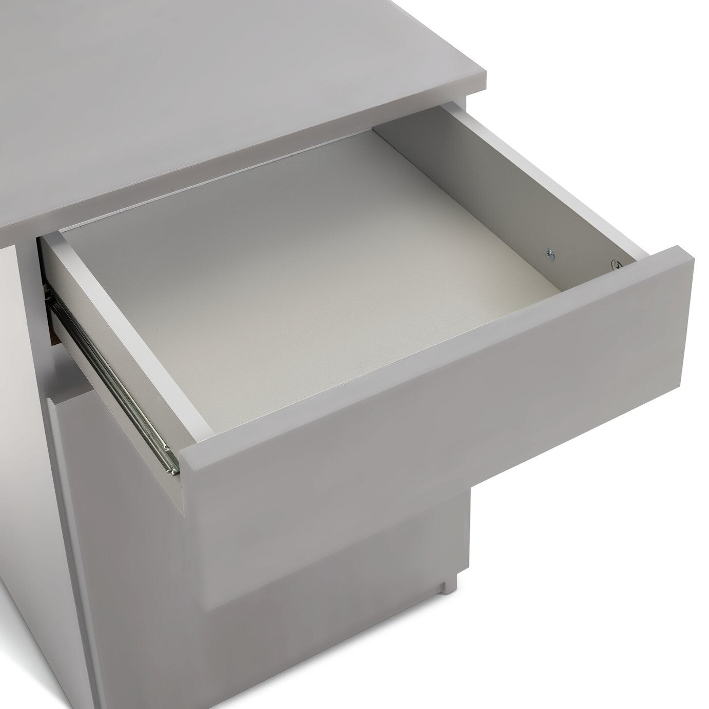 Habitat Jenson 1 Drawer Office Desk - Grey | Modern Computer Workstation Table