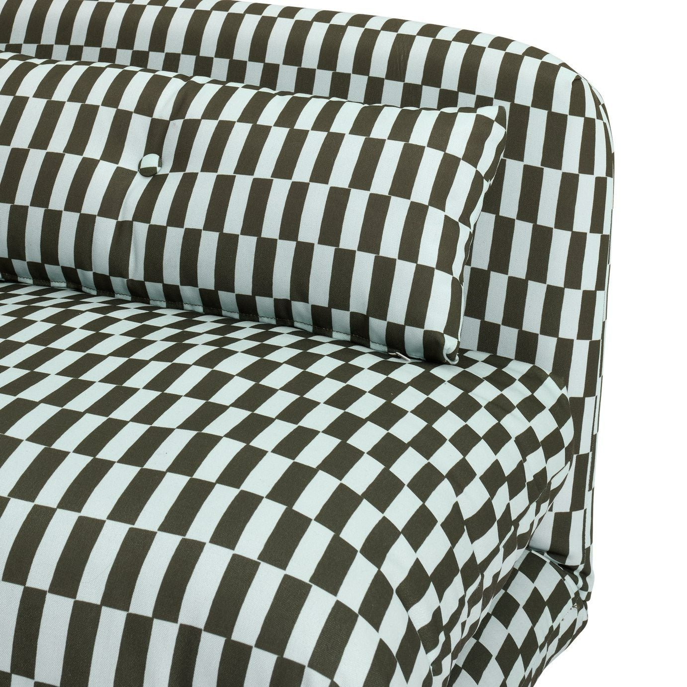 Lexi Single Fabric Chairbed - Blue & Green | Compact Guest Seating