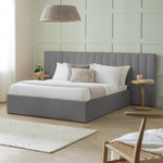 Pandora Hotel Double End Lift Ottoman Bed - Grey | Cozy Bedroom Atmosphere