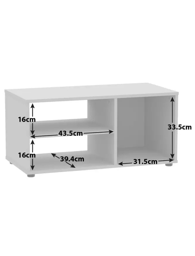 Malibu TV Unit - White (B Grade)