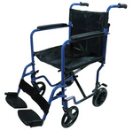 Aidapt Blue Folding Compact Aluminium Transport Wheelchair VA172BLUE