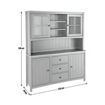 Bournemouth 4 Door 3 Drawer Sideboard -Light Grey | Сountry style buffet Cabinet