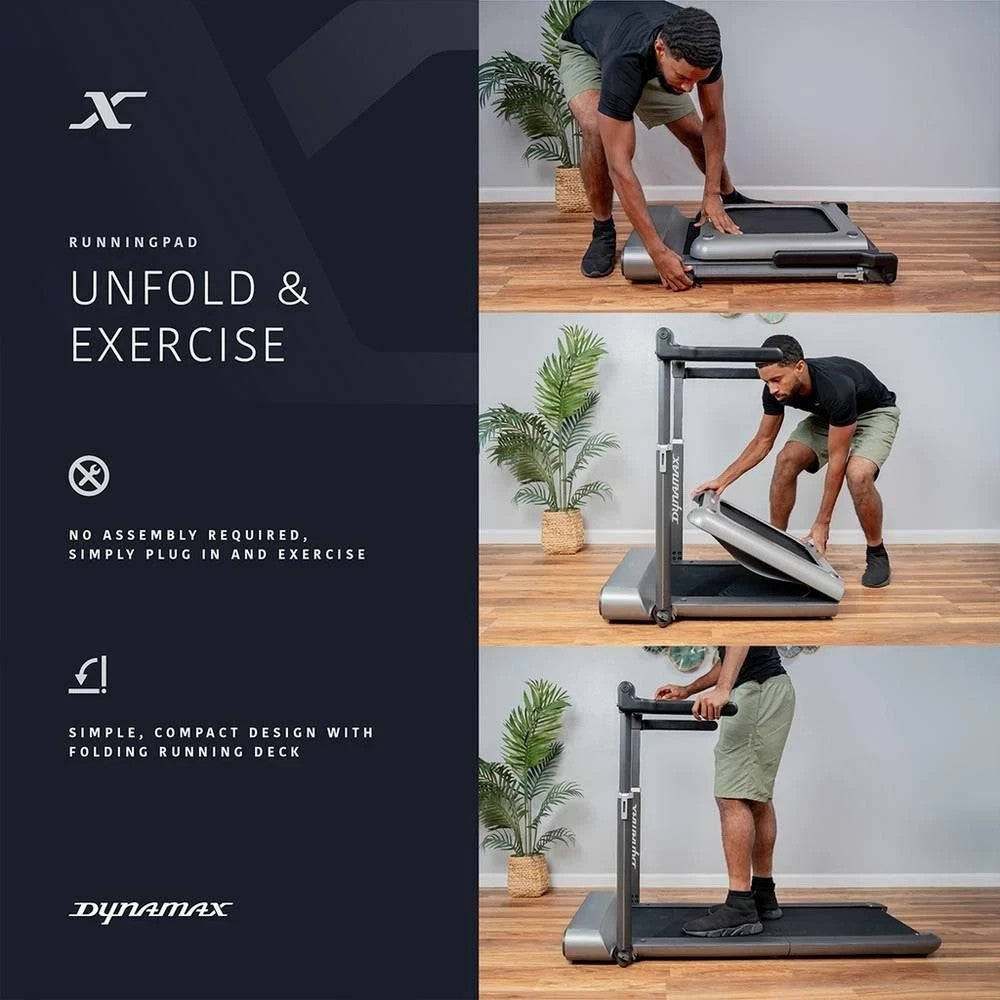 Dynamax RunningPad Folding Treadmill | Compact Home Fitness Equipment Treadmill