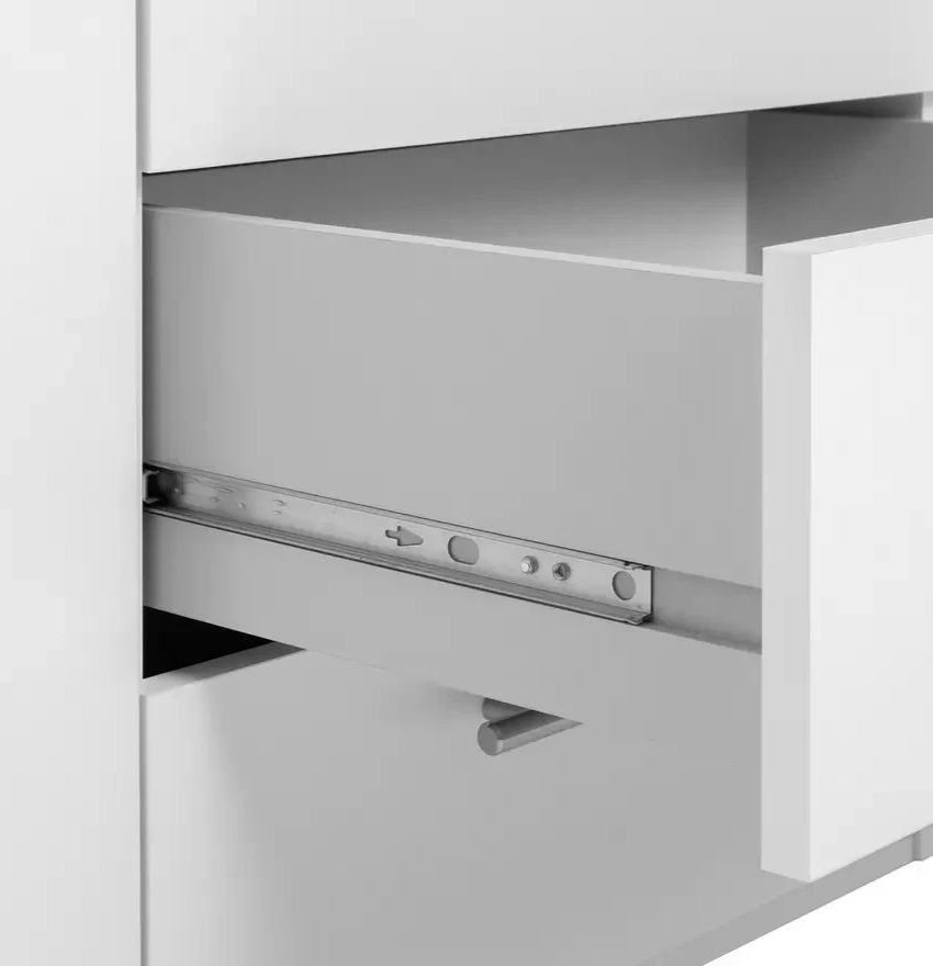 Home Brisbane 2 Door 3 Drawer Mirror Wardrobe - White ( B Grade )