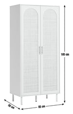 Monica 2 Door Wardrobe - Grey | Compact grey wardrobe