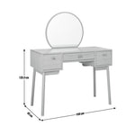 Moorlands 3 Drawer Dressing Table - Light Oak Veneer | Modern Vanity Station