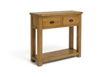 Home Kent 2 Drawer Oak Console Table - Natural | Warm Wooden Appeal