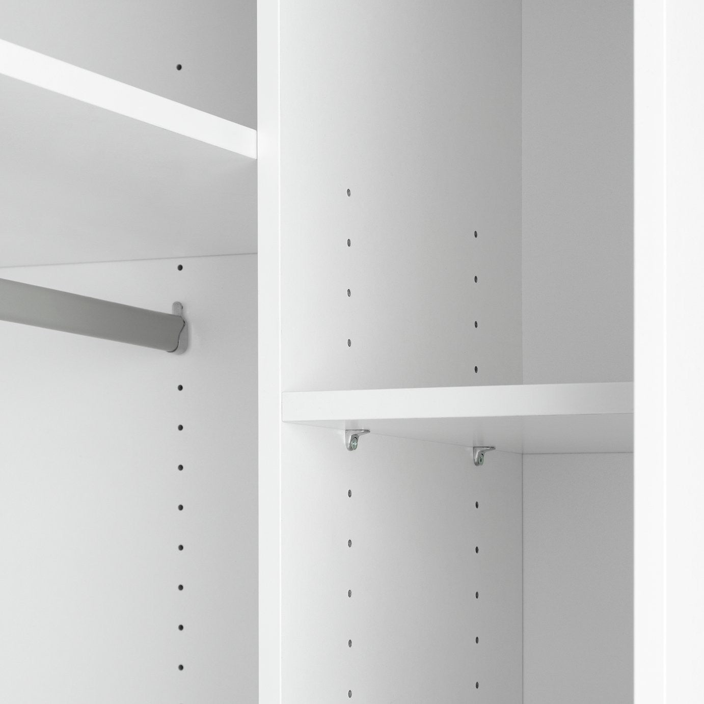 Munich Corner 1 Door Mirror Wardrobe - White | Stylish Room Arrangement