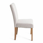 Home Midback Pair of Fabric Dining Chair - Beige | Modern Mealtime Seating