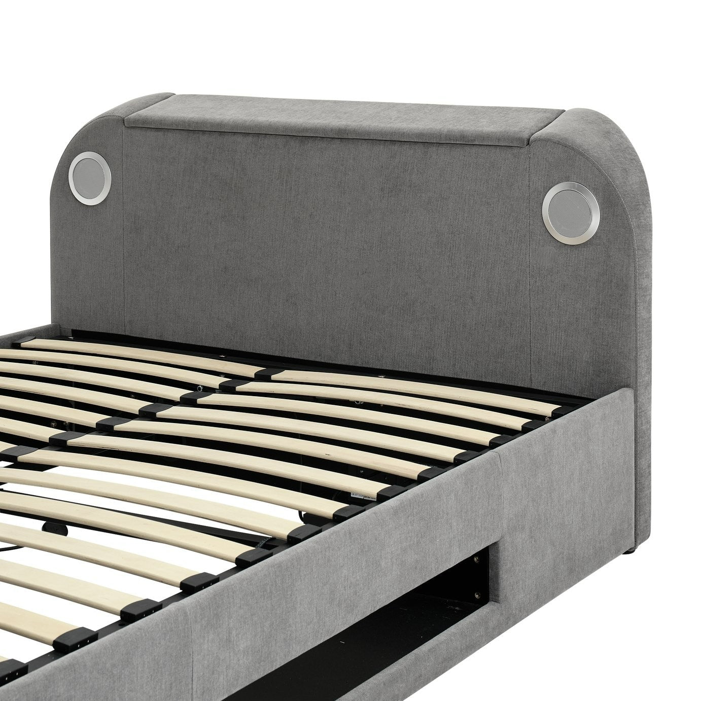 Home Bentley Superking 2.1 Sound TV Ottoman Bed - Grey |Bed with Sound System